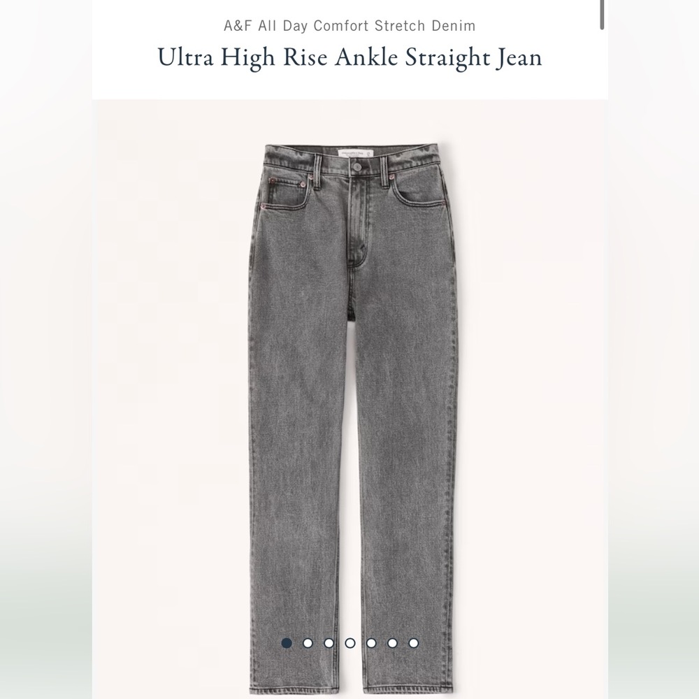 Ultra high rise ankle straight jeans
